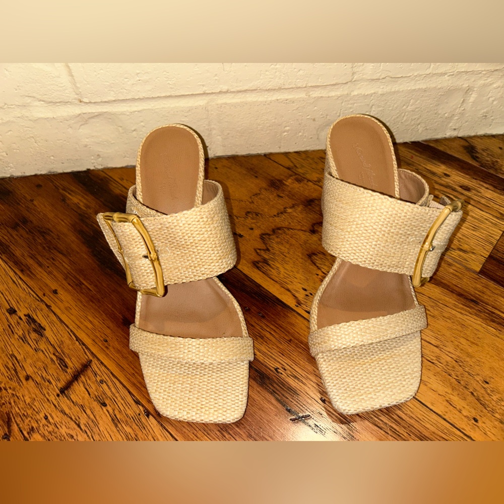 Women's Beige Woven Sandals